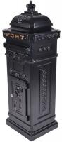 Vintage Black Grand Pillar Post Box