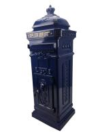 Vintage Blue Grand Pillar Post Box