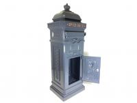 Vintage Grey Grand Pillar Post Box