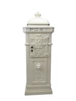 Vintage Ivory Cream Grand Pillar Post Box