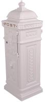 Vintage White Grand Pillar Post Box