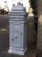 Vintage White Grand Pillar Post Box