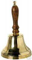 Large Brass School Hand Bell