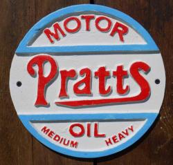 Cast Iron Sign - Pratts Motor Oil