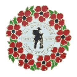Cast Metal Sign - All Gave Some Some Gave All Never Forget Poppy Plaque