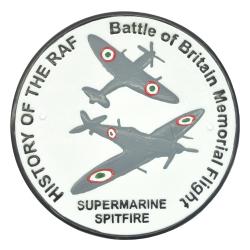 Cast Metal Sign - Battle Of Britain Memorial Spitfire Flight Plaque