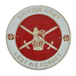 Cast Metal Sign - British Army Lest We Forget Plaque