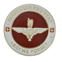 Cast Metal Sign - Parachute Regimant Lest We Forget Plaque