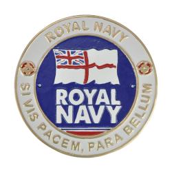 Cast Metal Sign - Royal Navy Motto Plaque
