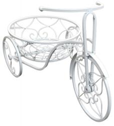 Decorative Small Tricycle Garden Bike Planter - White
