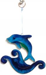 Elegant Resin Suncatcher - Blue Leaping Dolphin Design