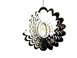 Extra Large Flower Stainless Steel Wind Spinner With Crystal