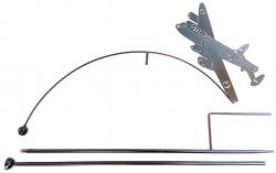 Metal Garden Wind Spinner Rocker - Flying RAF Lancaster Bomber Design