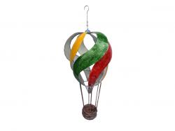Metal Garden Wind Spinner - Hanging Multicoloured Hot Air Ballloon
