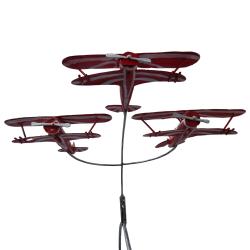 Metal Garden Wind Vane Rocker - Aerobatic Biplane Display Team
