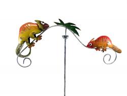 Metal Garden Wind Vane Spinner - Gecko Lizard Design