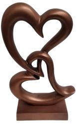 Metal Sculpture - Copper Double Heart