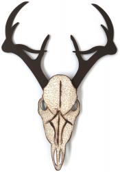 Metal Wall Art - Stag Head Skull