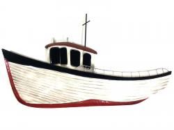 Metal Wall Art - Fishing Boat