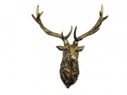Metal Wall Art - Large Ruffle Stags Head - Bronze