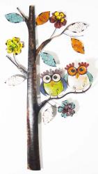 Metal Wall Art - Wise Owl Tree