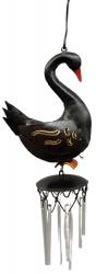 Metal Wind Chime - Black Swan
