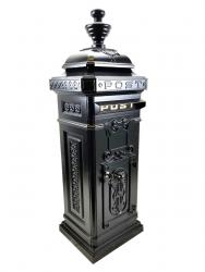 Ornate Freestanding Post Box - Black COLLECTION ONLY