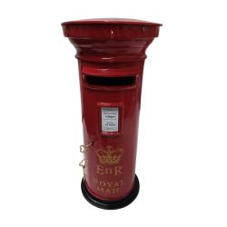 Replica Royal Mail Pillar ER Post Box Or Letter Box - Red, Small