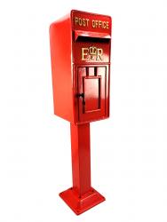 Replica Royal Mail ER Post Box Or Letter Box With Stand - Red COLLECTION ONLY