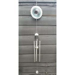 Stainless Steel Wind Spinner - Green Wave Colour Wind Chime Design