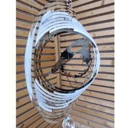 Stainless Steel Wind Spinner - Robin Bird
