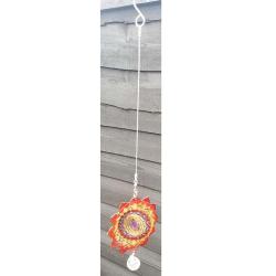 Stainless Steel Wind Spinner - Small Baby Orange Flash Colour Design