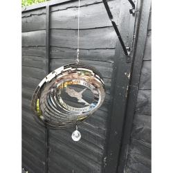 Stainless Steel Wind Spinner - Typhoon Fighter Jet