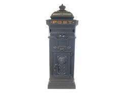 Vintage Grey Grand Pillar Post Box