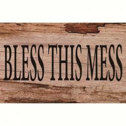 Wooden Wall Art - Bless This Mess Sign