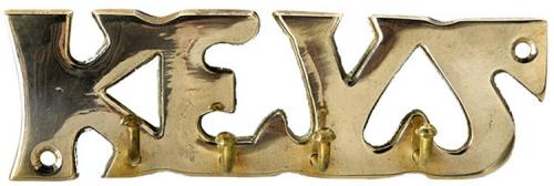 Brass Key Hook - Keys