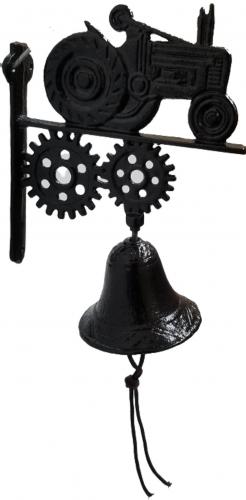 Cast Iron Wall Bell - Tractor Design
