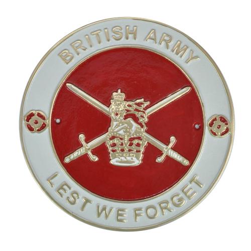 Cast Metal Sign - British Army Lest We Forget Plaque