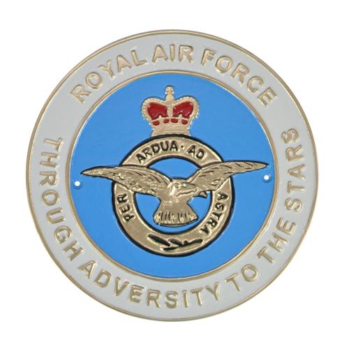 Cast Metal Sign - RAF Through Adversity To The Stars Plaque