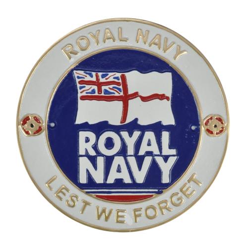 Cast Metal Sign - Royal Navy Lest We Forget Plaque