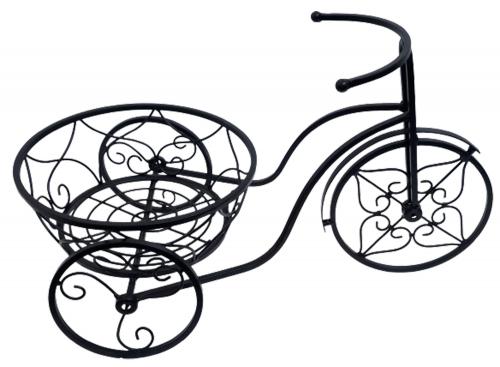 Decorative Small Tricycle Garden Bike Planter - Black
