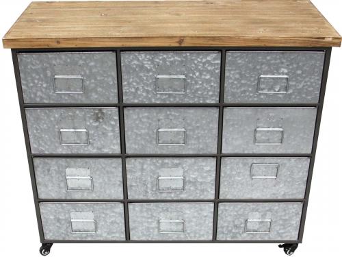 Industrial Metal Cabinet Or Side Unit, Industrial Metal Cabinet With Drawers