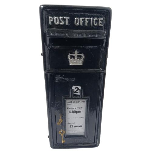 Large Crown Royal Mail Style Post Box In Black
