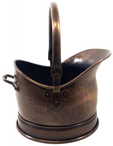 Medium Antique Finish Helmet Coal Scuttle Bucket