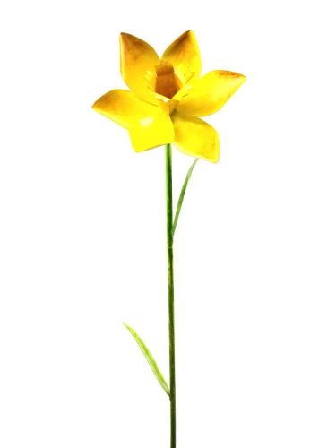 Medium Metal Garden Flower Stake - Daffodil Design