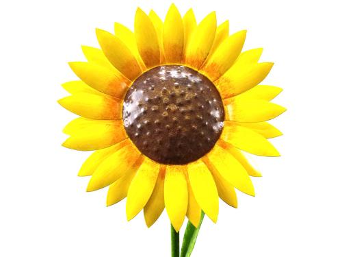 Medium Metal Garden Flower Stake - Sunflower Design