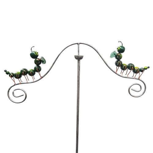 Metal Garden Wind Vane Spinner - Centipede Design