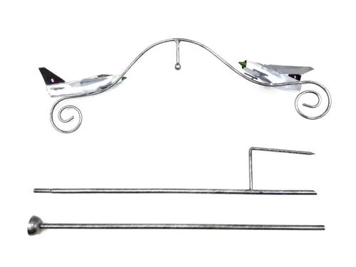 Metal Garden Wind Vane Spinner - RAF Lightning Design