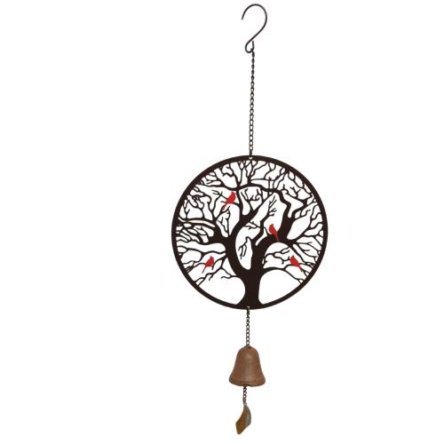 Metal Rustic Decorative Hanging Bell - Tree Of Life Design