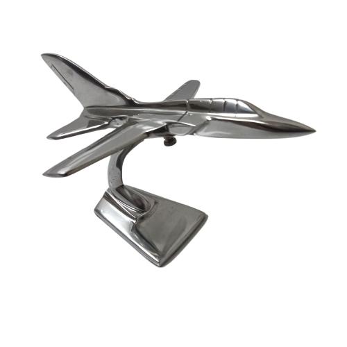 Metal Sculpture - Tornado Fighter Jet Ornament On Display Stand